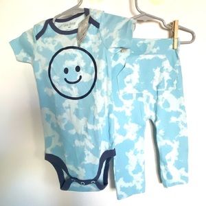 Okie Dokie Smiley Face Onesie Set w/ Pants